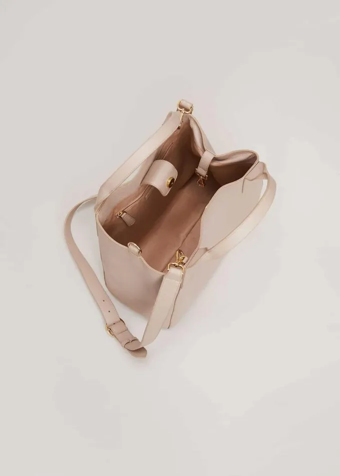 Phase Eight Large Leather Tote Bag Neutral Women Bags and Clutches