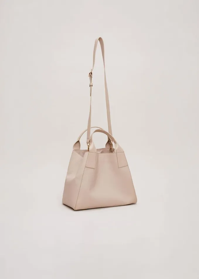 Phase Eight Large Leather Tote Bag Neutral Women Bags and Clutches