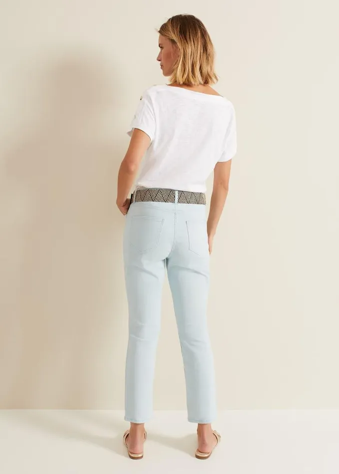 Phase Eight Lindsey Cropped Straight Leg Jeans Blue Women Jeans