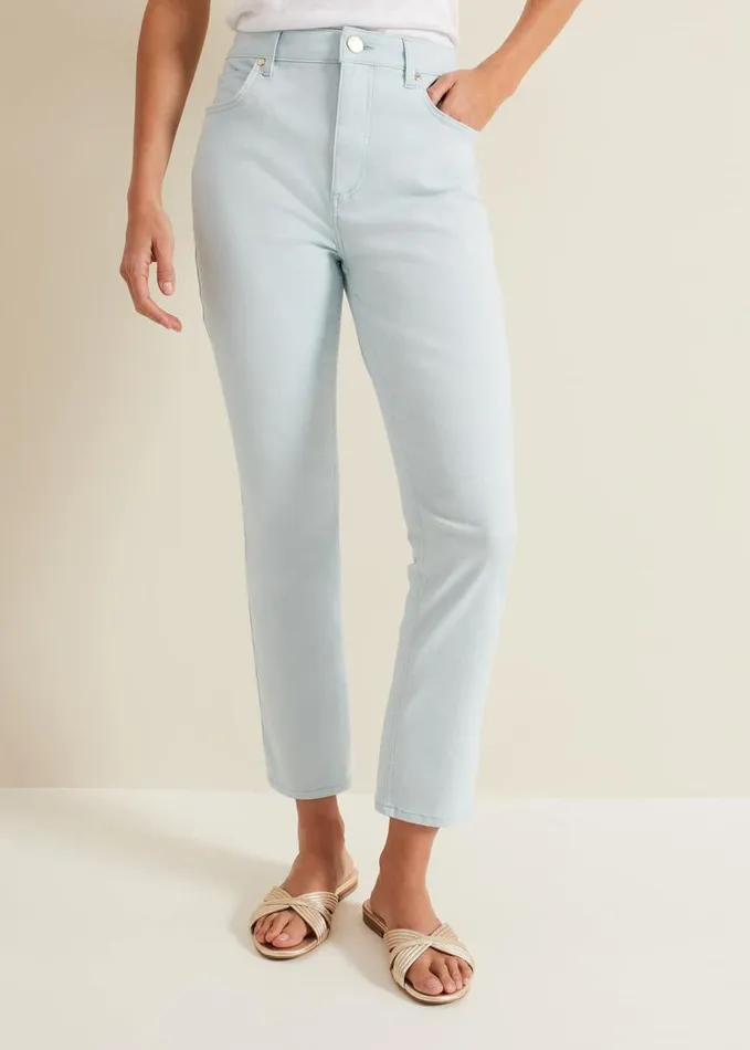 Phase Eight Lindsey Cropped Straight Leg Jeans Blue Women Jeans