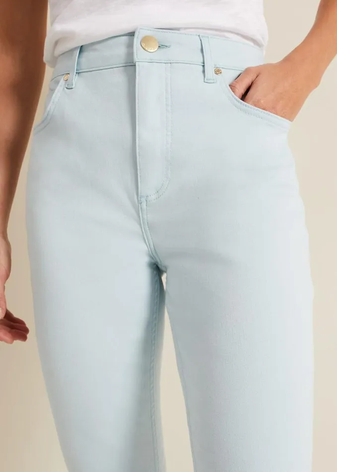Phase Eight Lindsey Cropped Straight Leg Jeans Blue Women Jeans