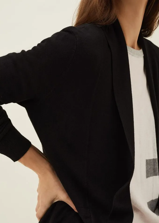 Phase Eight Louise Longline Cardigan Black Women Knitwear