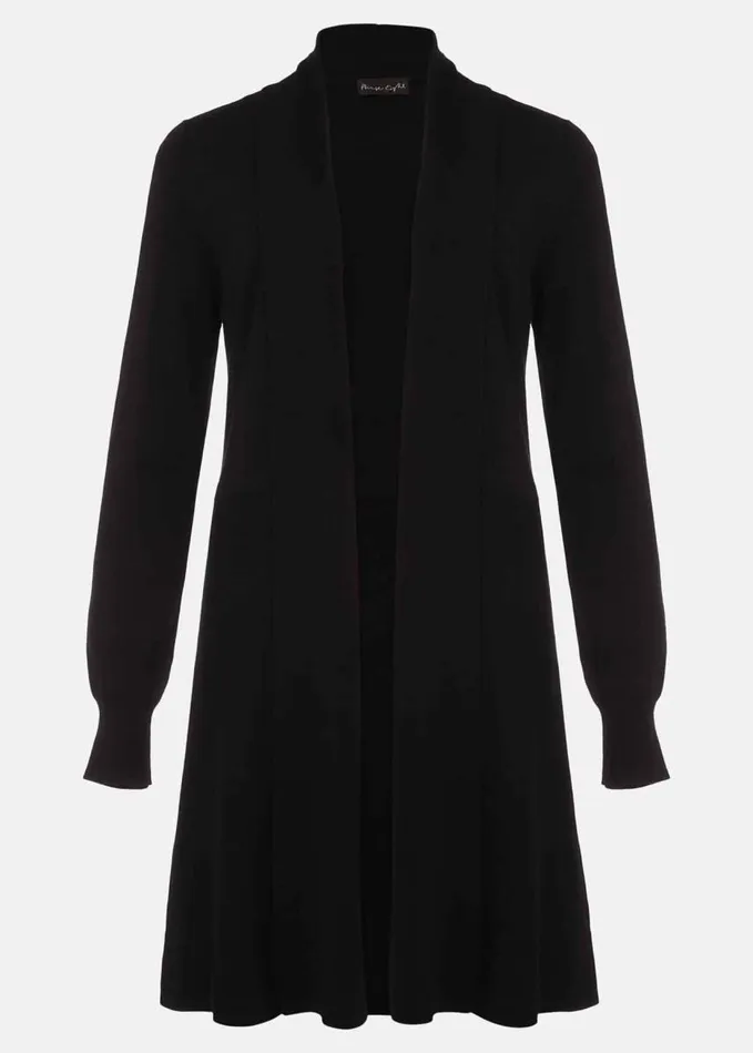 Phase Eight Louise Longline Cardigan Black Women Knitwear