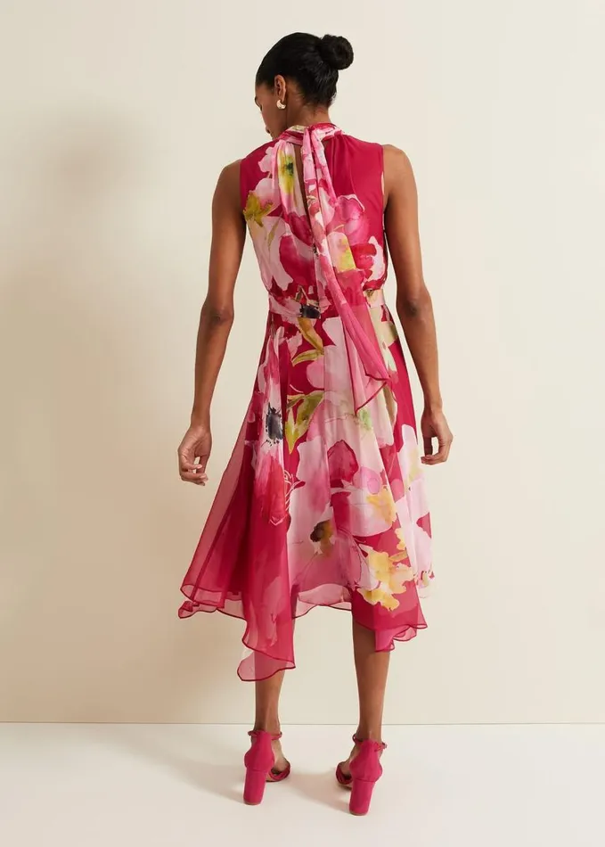 Phase Eight Lucinda Floral Midi Dress Multicoloured Women Dresses