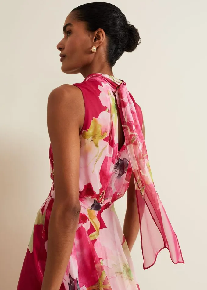 Phase Eight Lucinda Floral Midi Dress Multicoloured Women Dresses