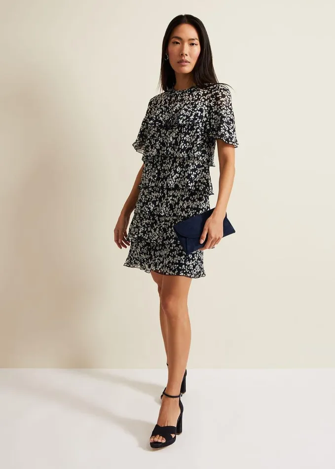 Phase Eight Maeve Floral Tiered Shift Dress Multicoloured Women Dresses