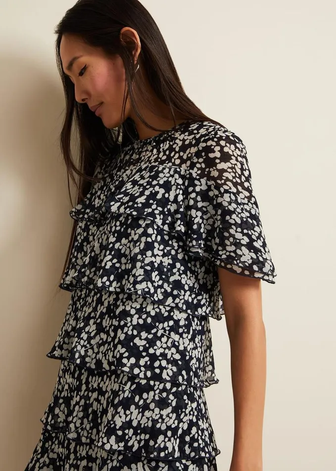 Phase Eight Maeve Floral Tiered Shift Dress Multicoloured Women Dresses