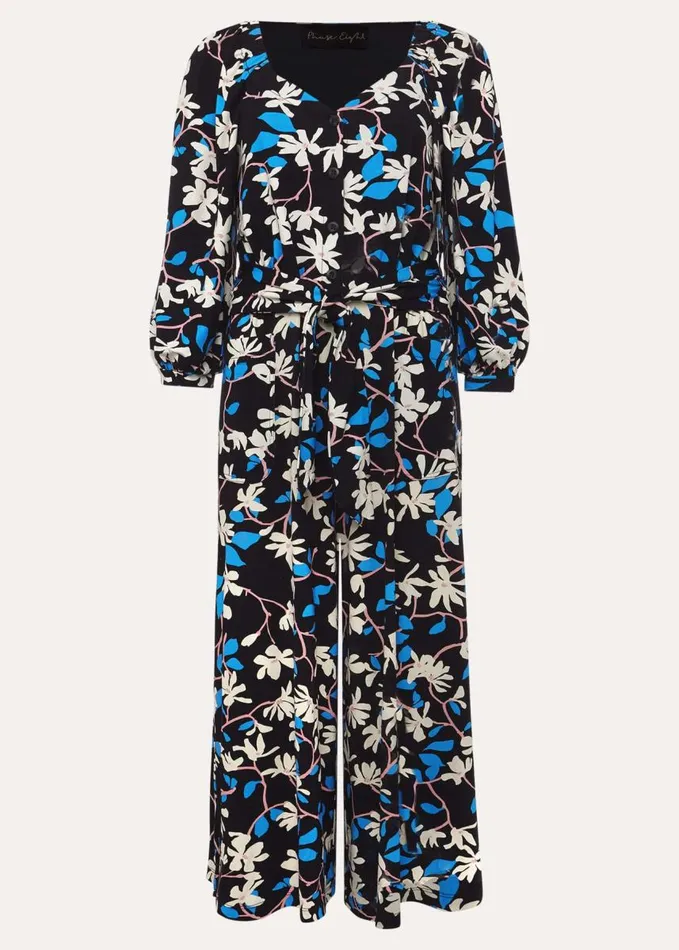 Phase Eight Magnolia Floral Jersey Jumpsuit Navymulti Women Dresses