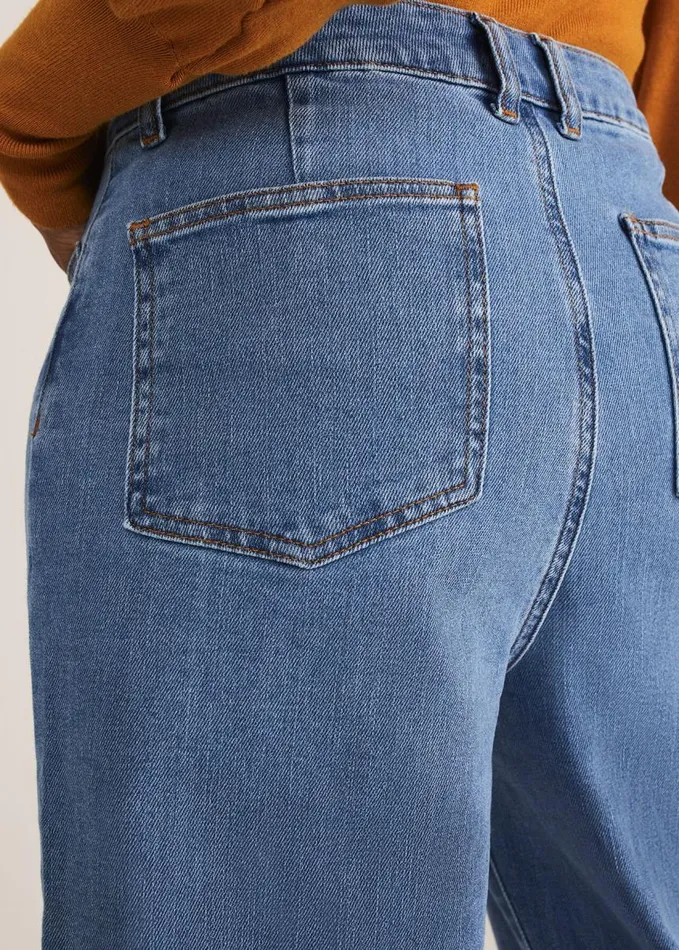 Phase Eight Magsie Wide Leg Jeans Mid Wash Blue Women Trousers