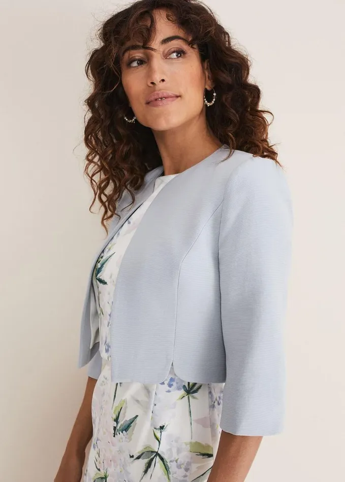 Phase Eight Maria Textured Jacklet Mineral Women Jackets
