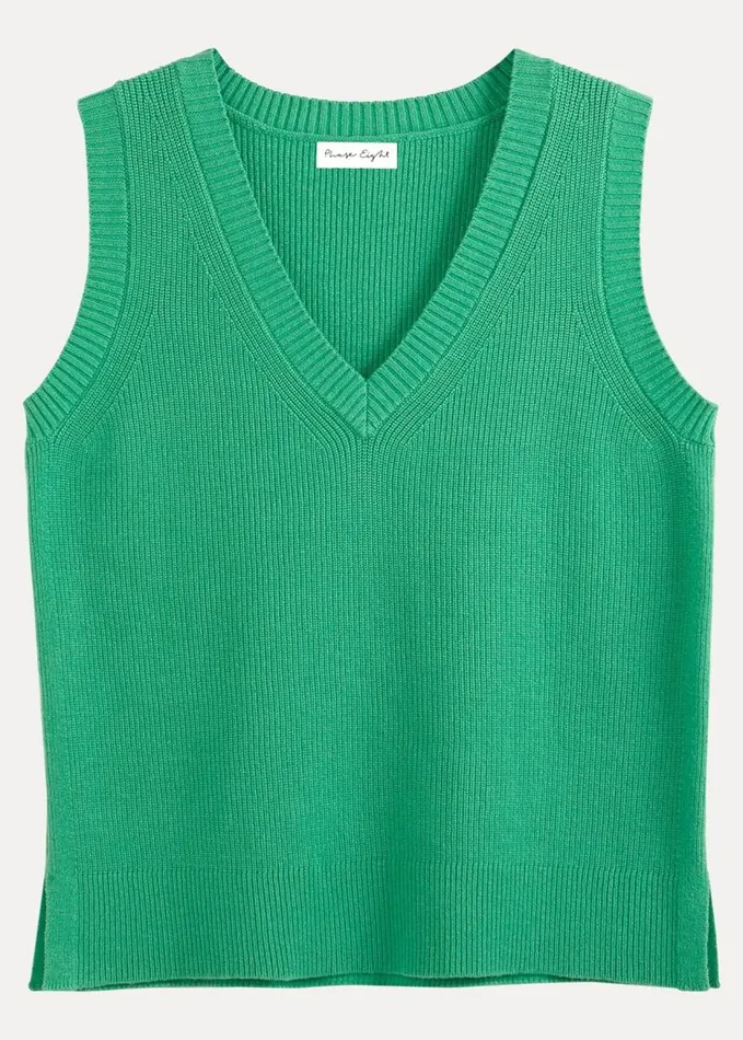 Phase Eight Marianna V Neck Tank Green Women Knitwear