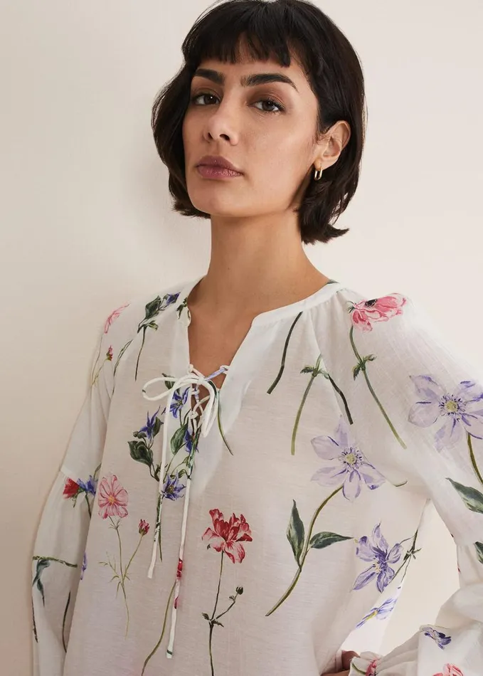 Phase Eight Marianne Floral Blouse Ivorymulti Women Shirts and Blouses