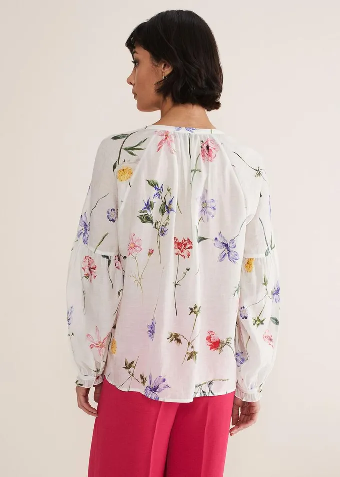 Phase Eight Marianne Floral Blouse Ivorymulti Women Shirts and Blouses