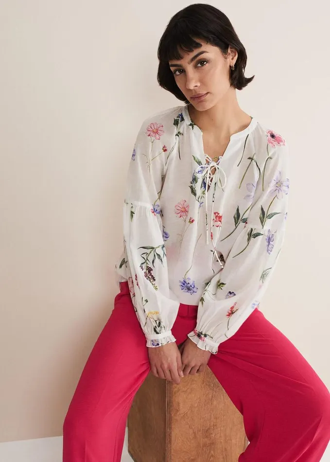 Phase Eight Marianne Floral Blouse Ivorymulti Women Shirts and Blouses