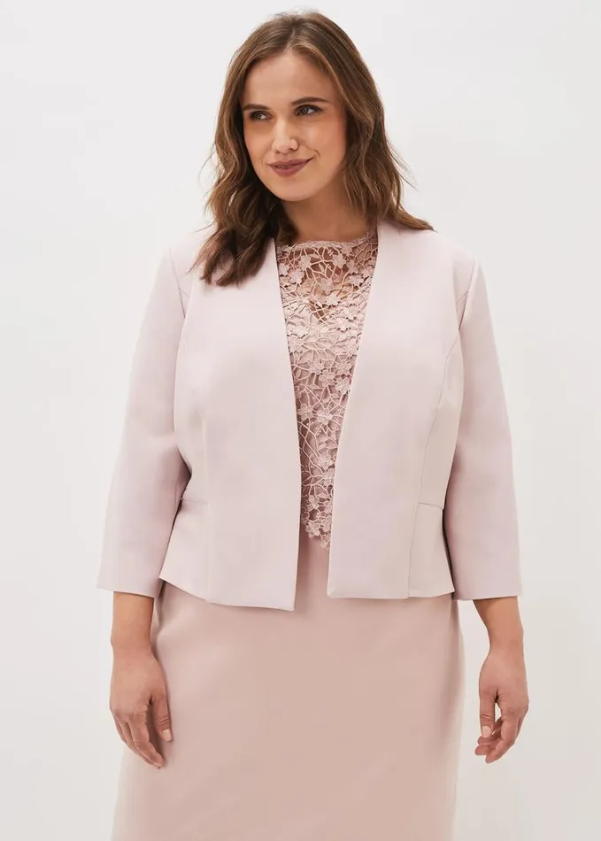 Phase Eight Mariposa Peplum Jacket Antique Rose Women Jackets
