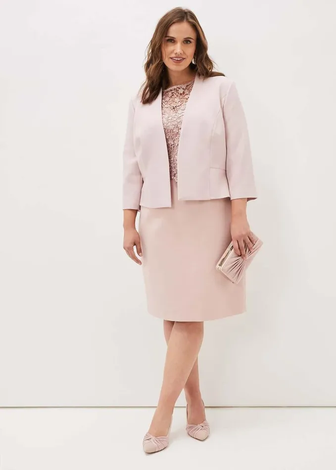 Phase Eight Mariposa Peplum Jacket Antique Rose Women Jackets