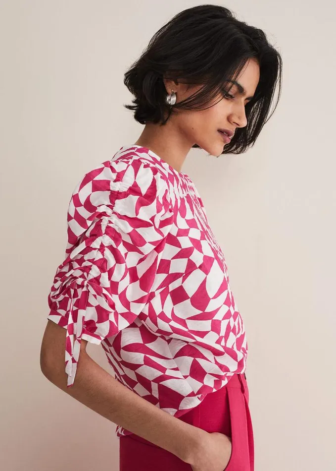 Phase Eight Marnie Geo Top Multicoloured Women Shirts and Blouses