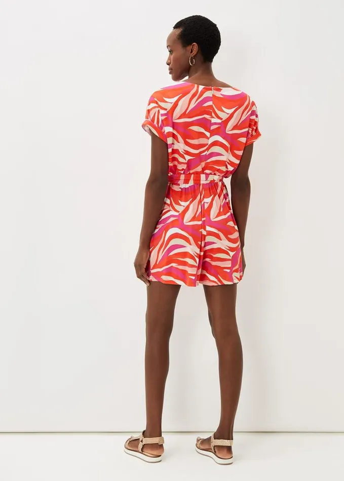 Phase Eight Meryl Jersey Wave Print Playsuit Multicoloured Women Dresses