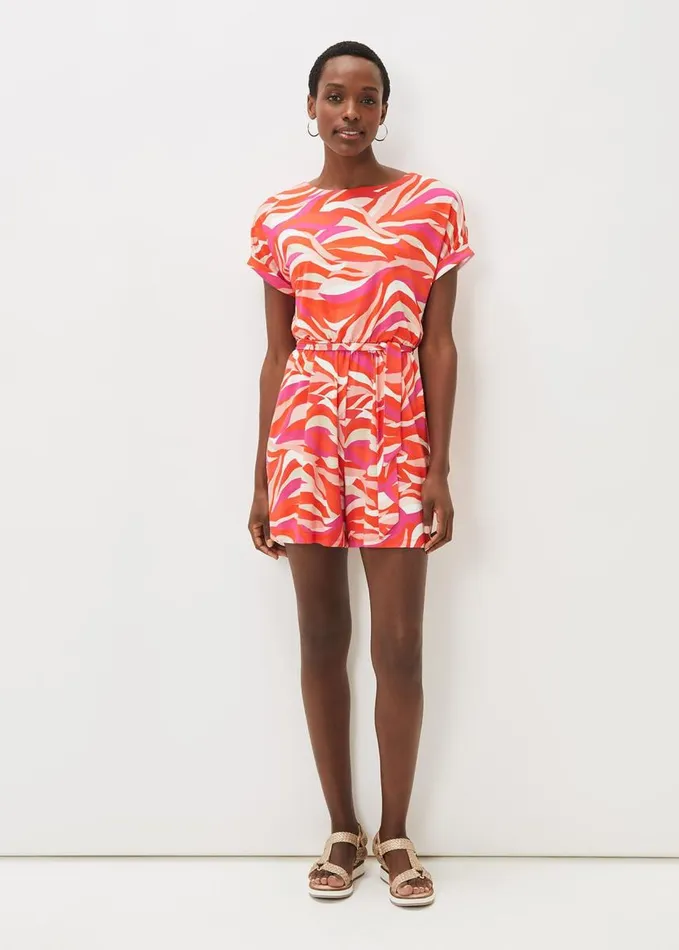 Phase Eight Meryl Jersey Wave Print Playsuit Multicoloured Women Dresses