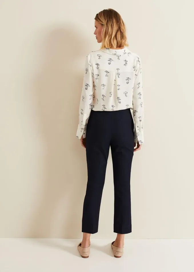 Phase Eight Miah Stretch Capri Trousers Navy Women Trousers