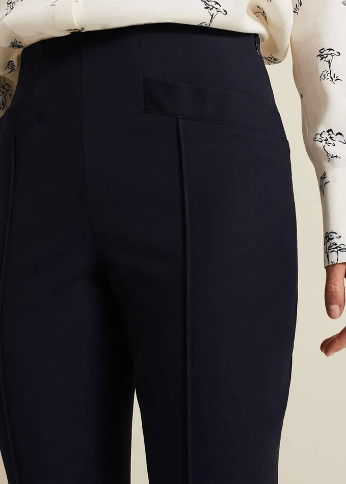 Phase Eight Miah Stretch Capri Trousers Navy Women Trousers
