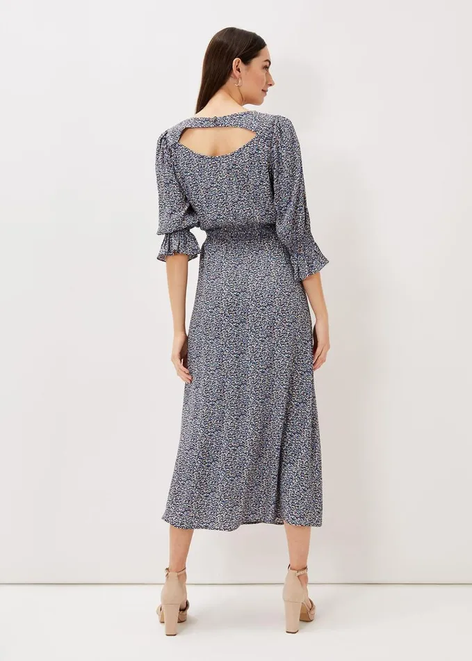 Phase Eight Millie Ditsy Print Dress Blue Multi Women Dresses