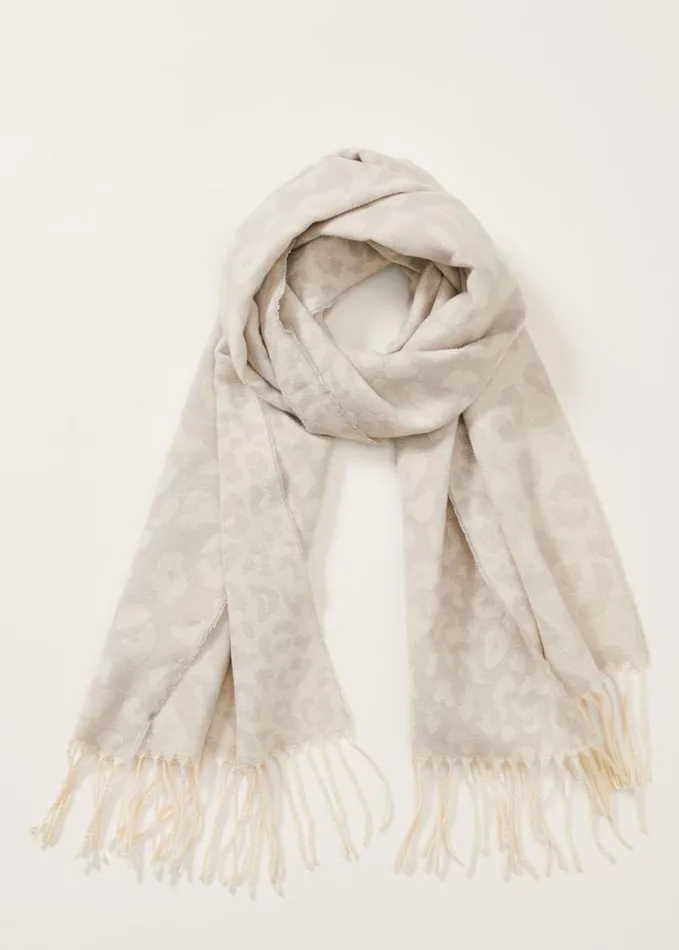Phase Eight Mimi Leopard Scarf Greyivory Women Scarves