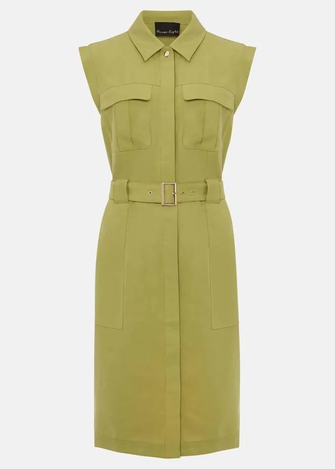 Phase Eight Miruna Utility Shift Dress Khaki Women Dresses