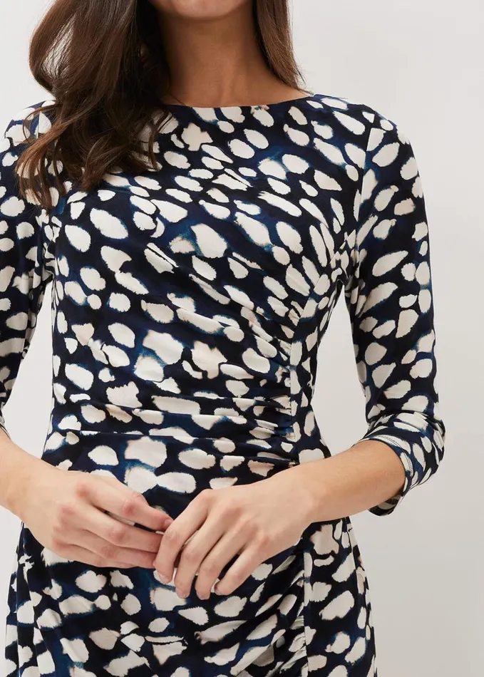Phase Eight Naava Spot Jersey Dress Multicoloured Women Dresses
