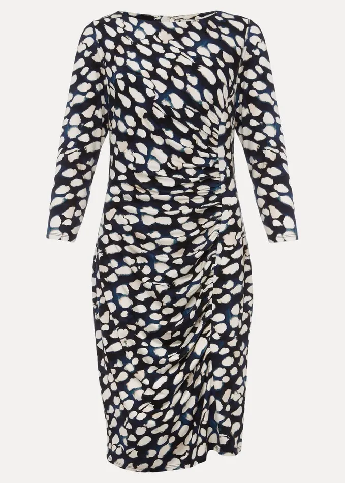 Phase Eight Naava Spot Jersey Dress Multicoloured Women Dresses