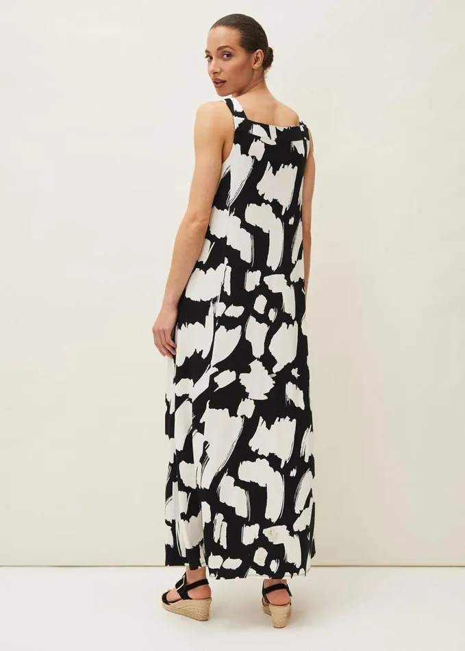 Phase Eight Narissa Square Neck Maxi Dress Blackivory Women Dresses