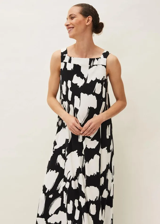 Phase Eight Narissa Square Neck Maxi Dress Blackivory Women Dresses
