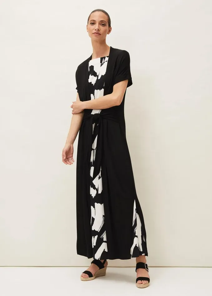 Phase Eight Narissa Square Neck Maxi Dress Blackivory Women Dresses