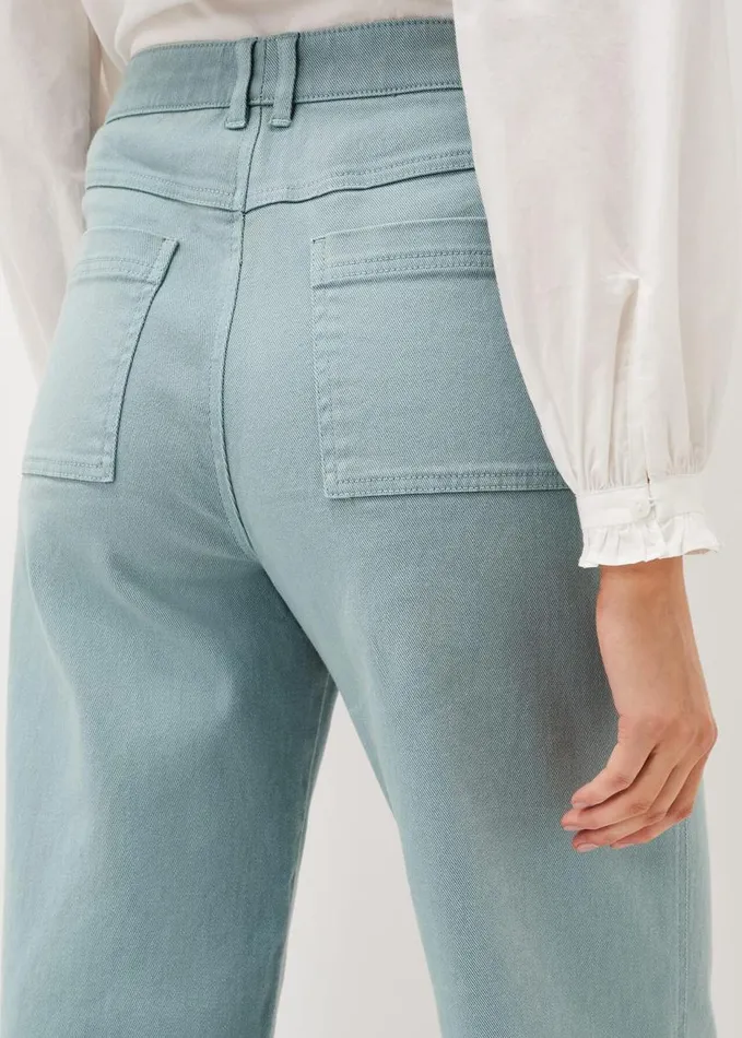 Phase Eight Nell Organic Denim Wide Leg Jean Sage Women Trousers
