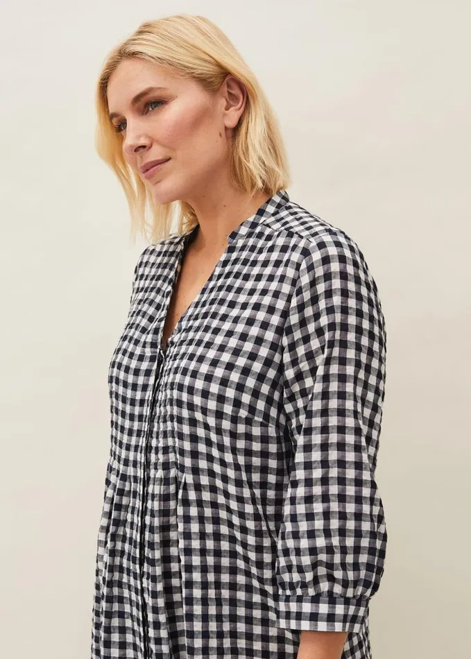 Phase Eight Oona Gingham Swing Dress Navywhite Women Dresses