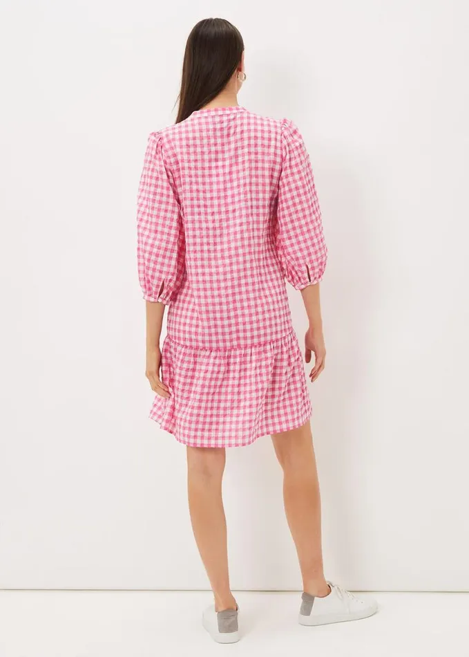 Phase Eight Oona Gingham Swing Dress Pinkivory Women Dresses