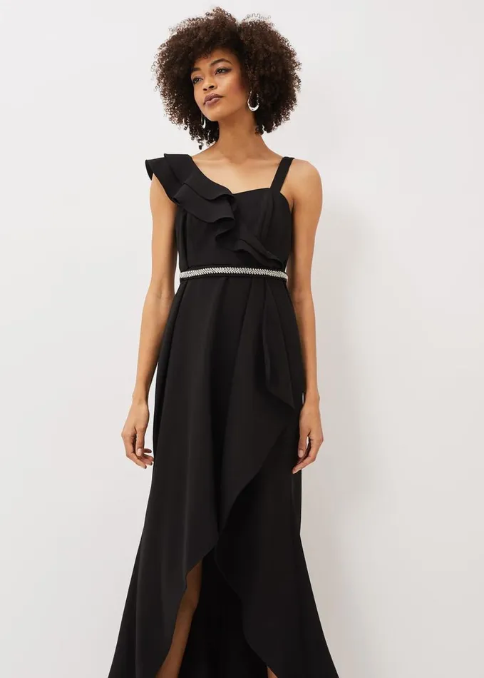 Phase Eight Patsie Elipse Hem Maxi Dress Black Women Dresses