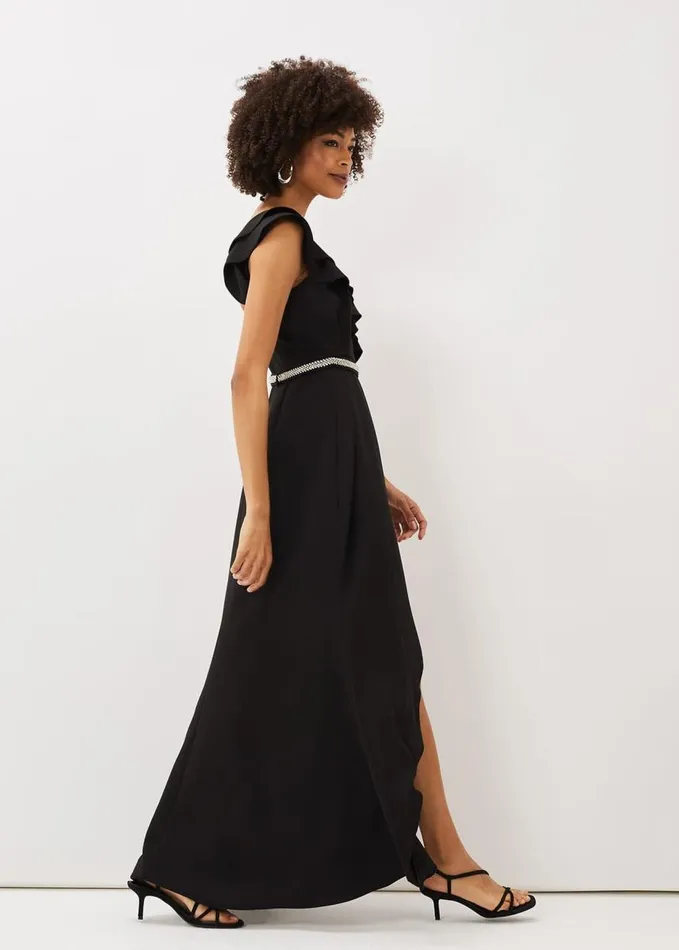 Phase Eight Patsie Elipse Hem Maxi Dress Black Women Dresses