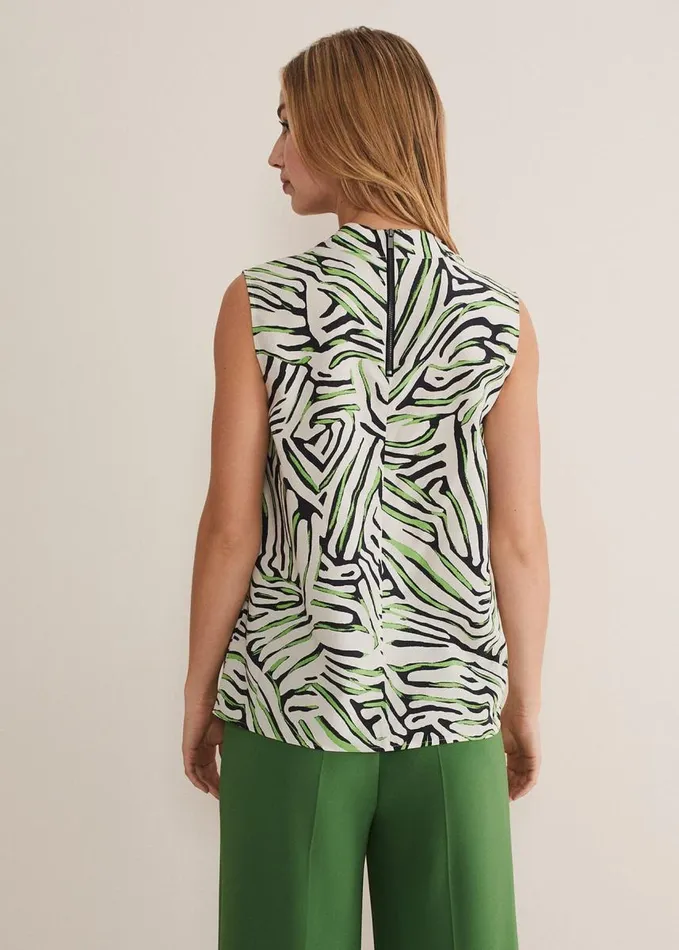 Phase Eight Paulette Zebra Print Cowl Neck Blouse Ivorymulti Women Shirts and Blouses