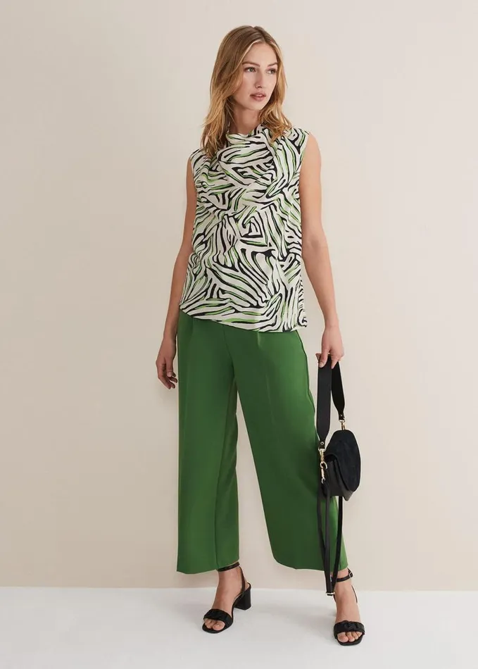 Phase Eight Paulette Zebra Print Cowl Neck Blouse Ivorymulti Women Shirts and Blouses