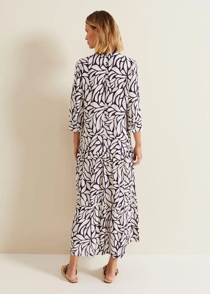 Phase Eight Penele Geo Midi Dress Purple Women Dresses