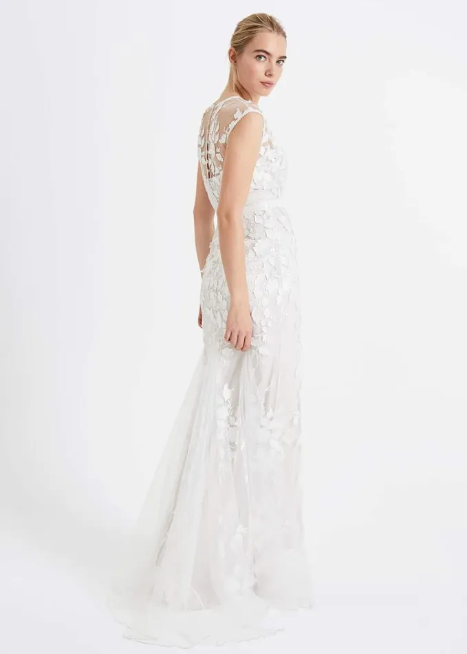 Phase Eight Peony 3d Lace Wedding Dress Almond Women Dresses
