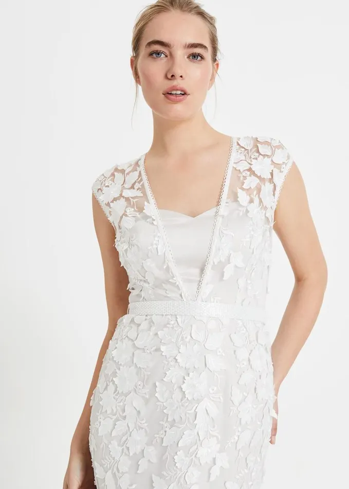 Phase Eight Peony 3d Lace Wedding Dress Almond Women Dresses