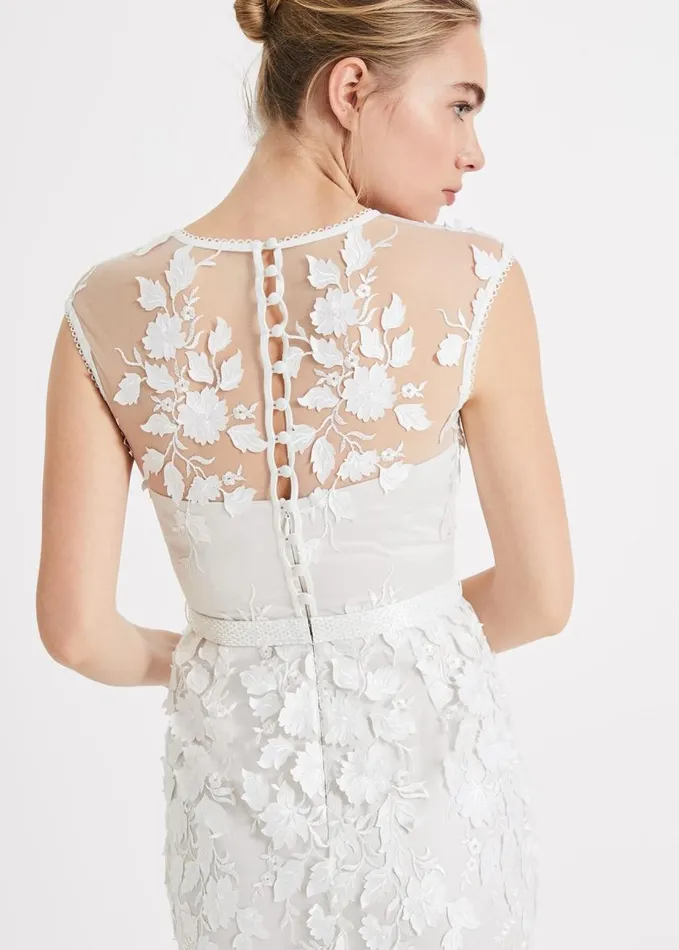 Phase Eight Peony 3d Lace Wedding Dress Almond Women Dresses