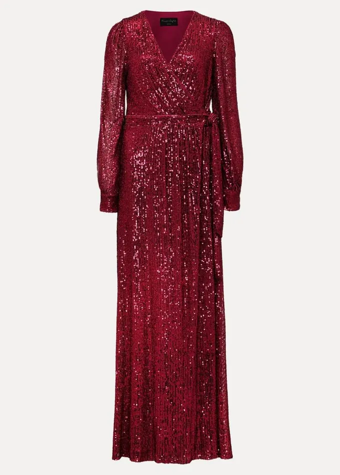 Phase Eight Petite Amily Pink Sequin Maxi Dress Pink Women Dresses
