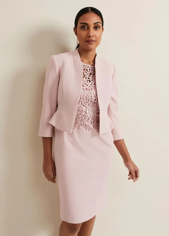 Phase Eight Petite Daisy Jacket Pale Pink Women Jackets