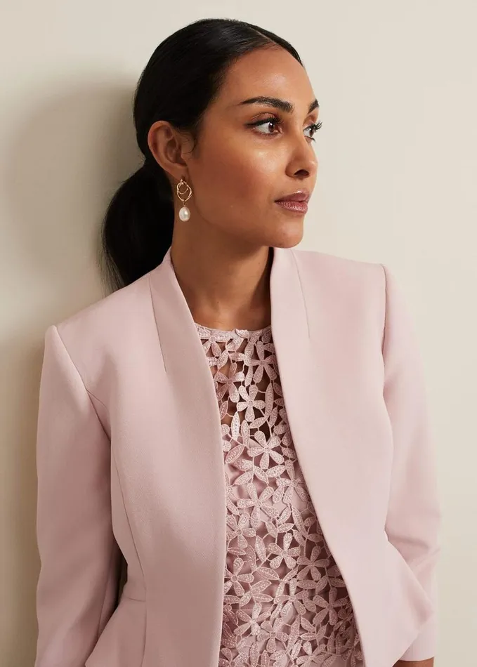 Phase Eight Petite Daisy Jacket Pale Pink Women Jackets
