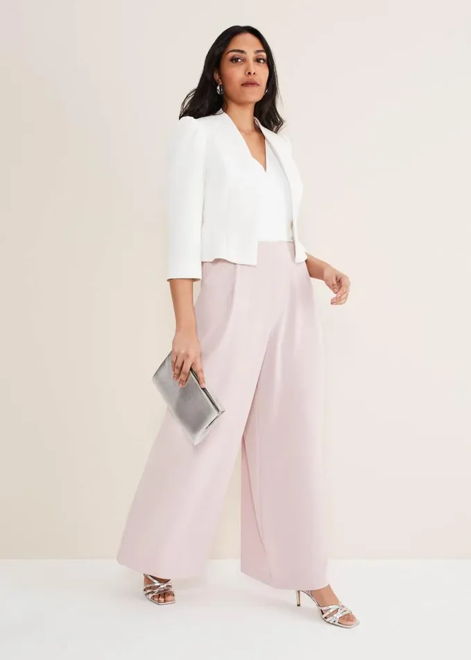 Phase Eight Petite Isabella Bow Jacket Ivory Women Jackets