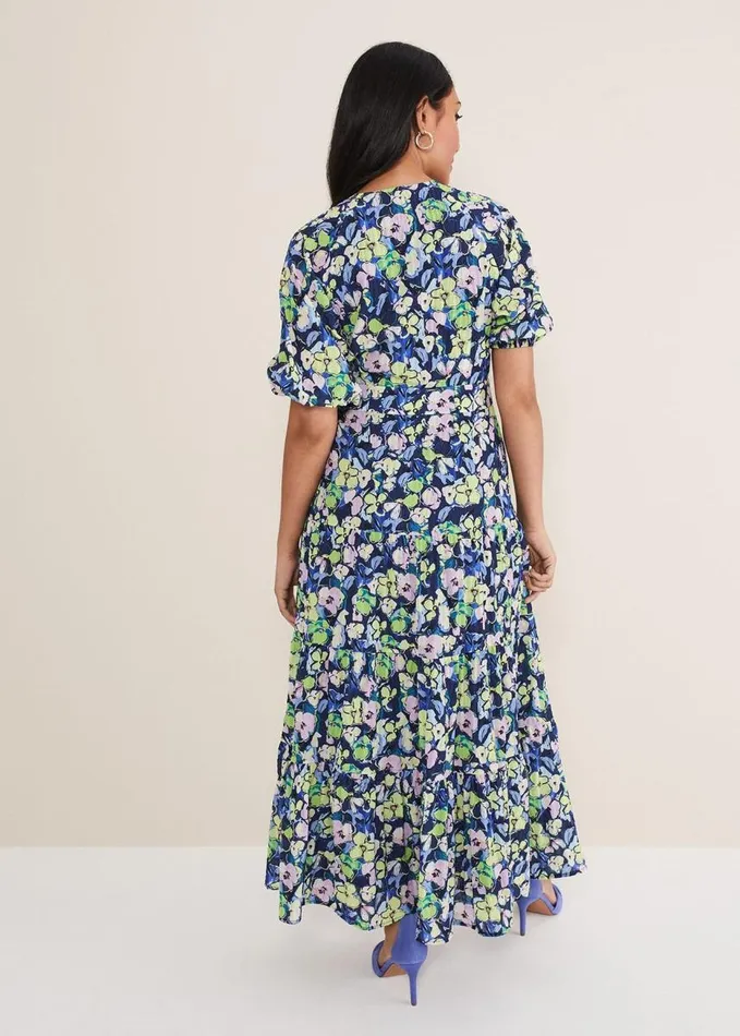 Phase Eight Petite Morven Maxi Dress Navymulti Women Dresses