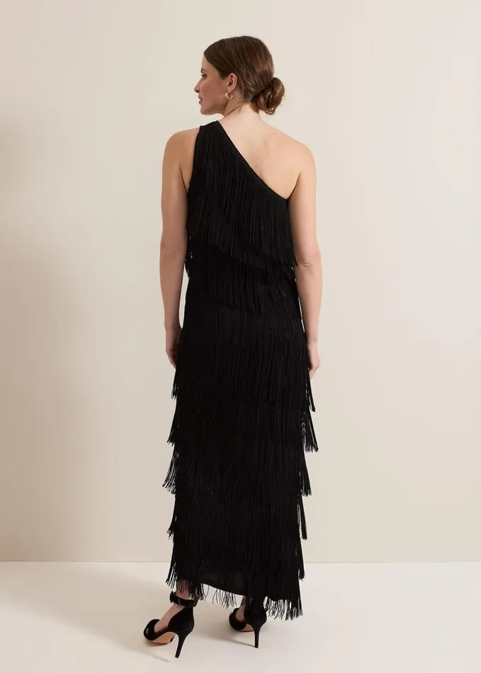 Phase Eight Petite Otto One Shoulder Maxi Dress Black Women Petite Dresses